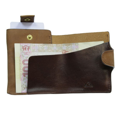 Leather wallet Metropolis 3506 camel sand