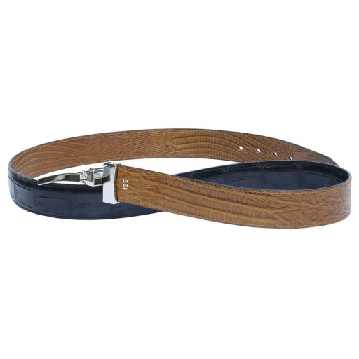 Ремінь шкіряний двосторонній 803 nero/cuoio чорний/коньяк TONY PEROTTI