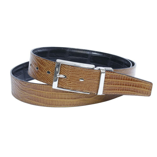 Ремінь шкіряний двосторонній 803 nero/cuoio чорний/коньяк TONY PEROTTI