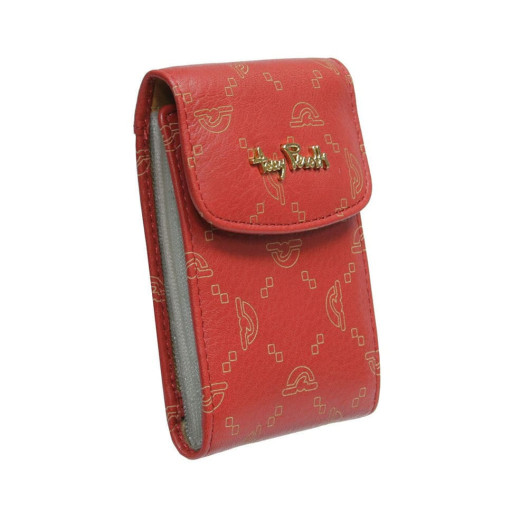 Візитниця шкіряна Luxury 1703 rosso червоний