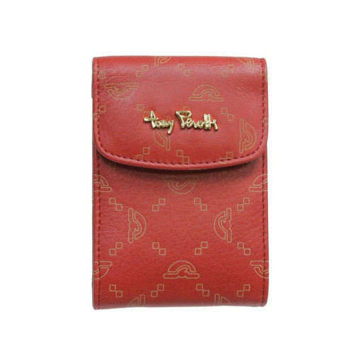 Візитниця шкіряна Luxury 1703 rosso червоний