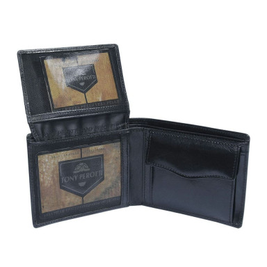 Leather wallet Italico 396 nero black