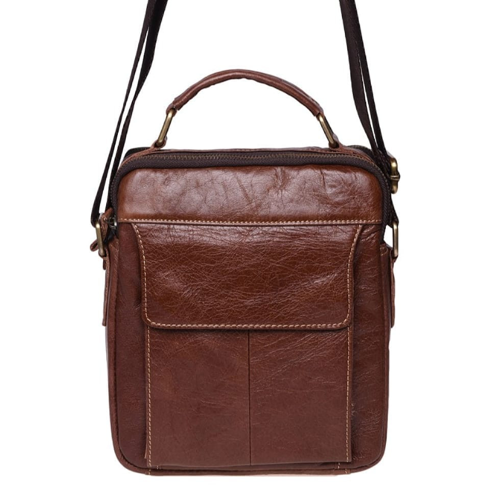 Чоловіча шкіряна сумка Keizer K16210-coniak