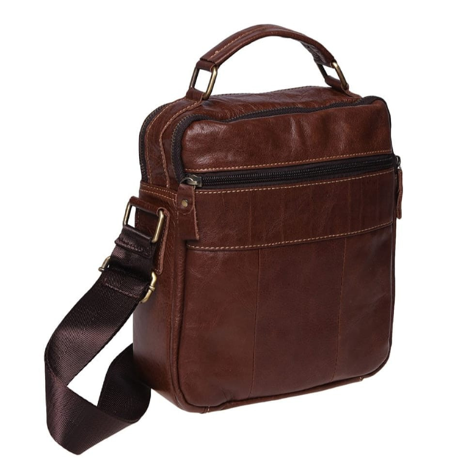 Чоловіча шкіряна сумка Keizer K16210-coniak