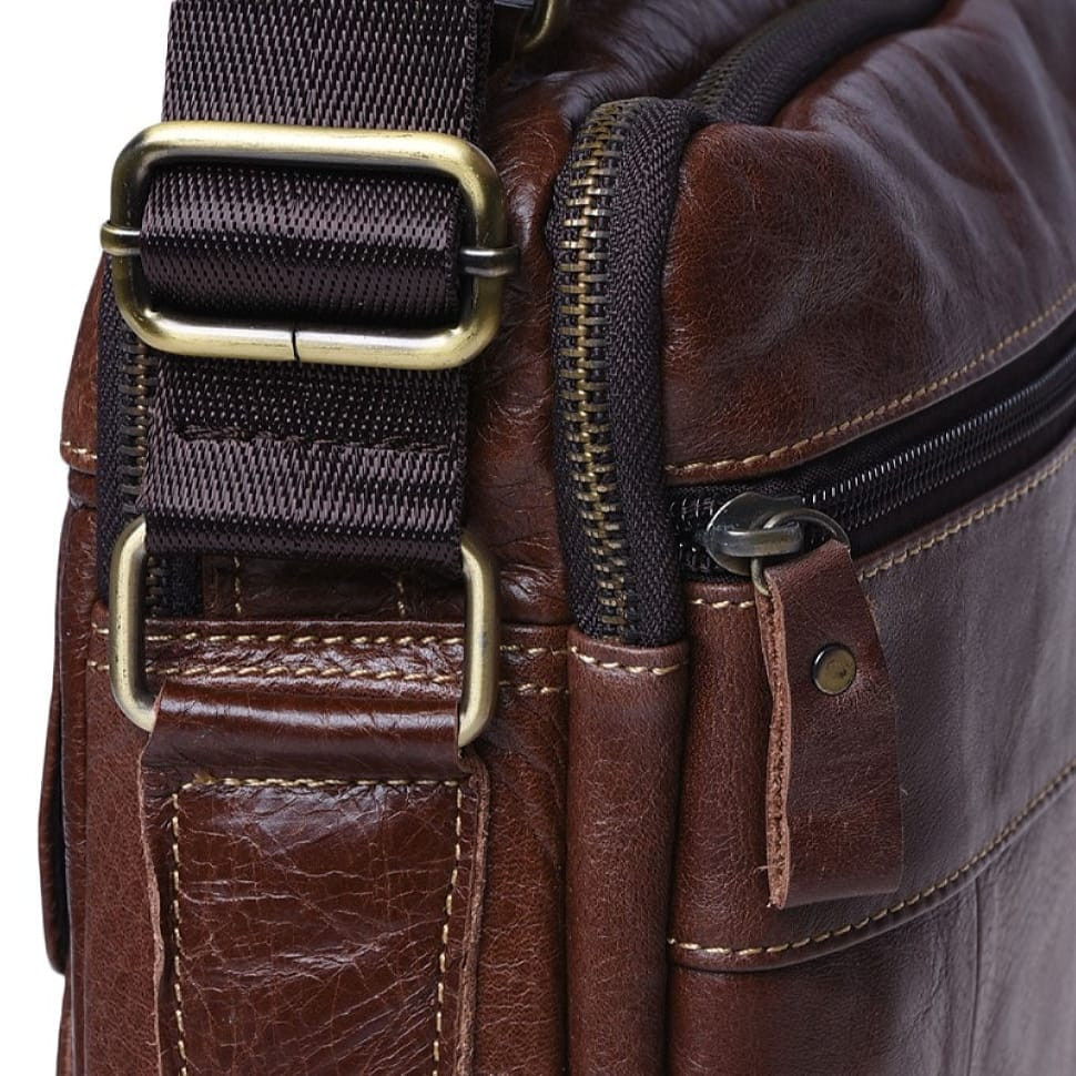 Чоловіча шкіряна сумка Keizer K16210-coniak