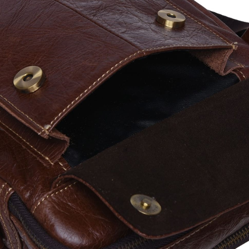 Чоловіча шкіряна сумка Keizer K16210-coniak