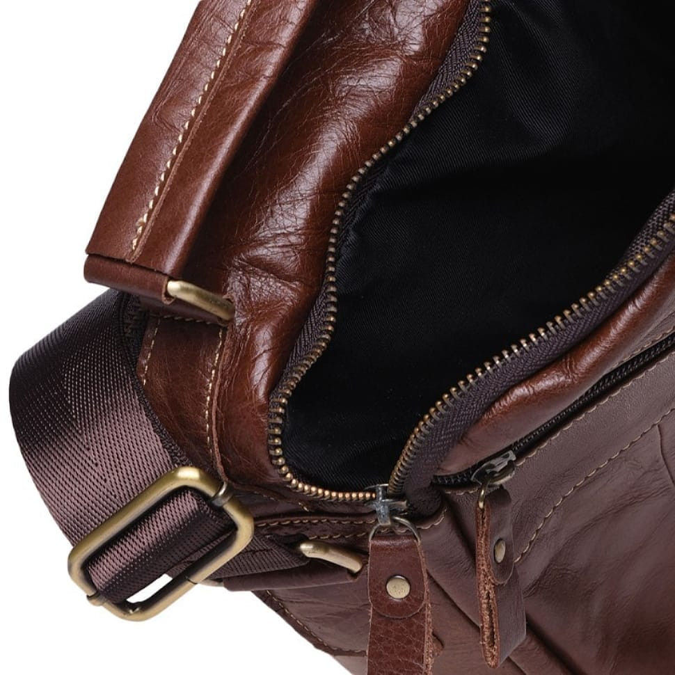 Чоловіча шкіряна сумка Keizer K16210-coniak