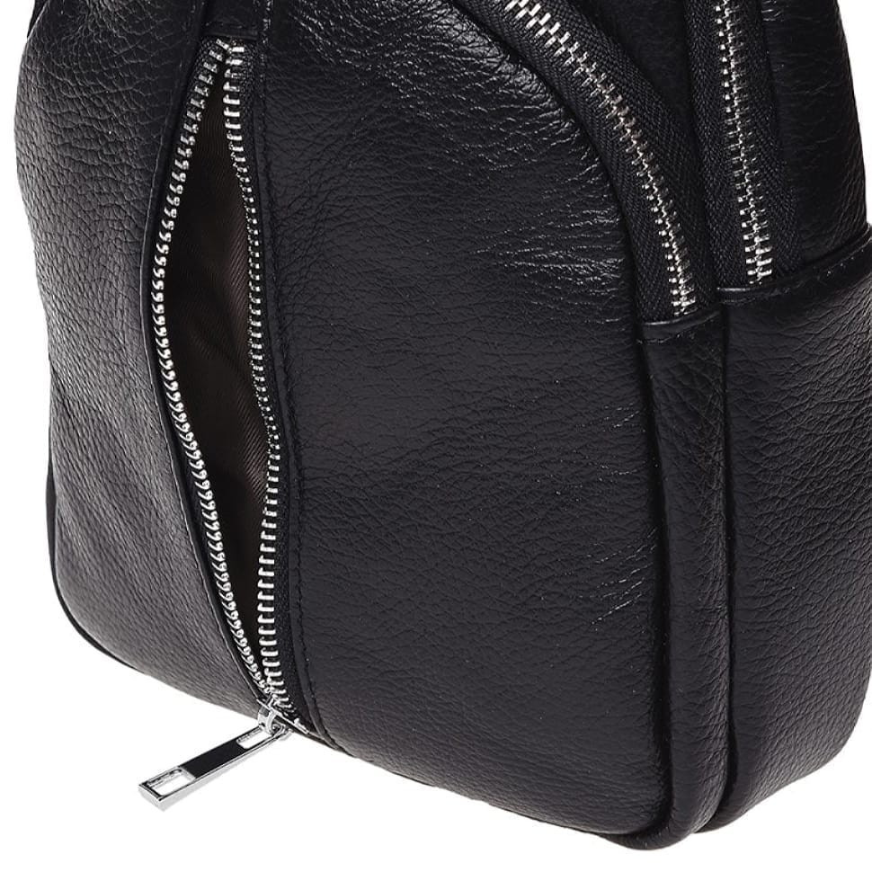 Чоловік шкіряний рюкзак через плече Keizer K1155-black