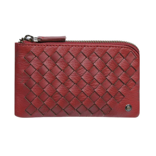 Ключниця шкіряна Timone intrecciato 12002 rosso червоний