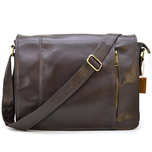 Велика чоловіча сумка-листоноша з натуральної шкіри GС-7338-3md бренду TARWA