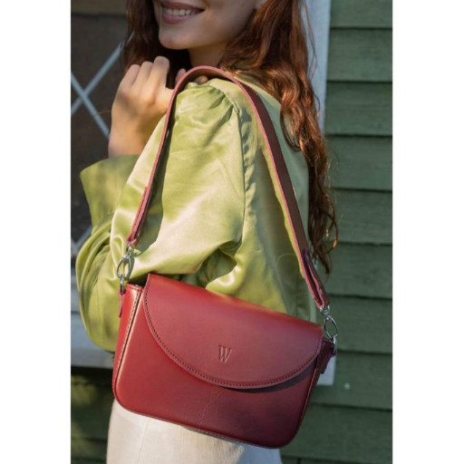 Жіноча шкіряна сумка Molly бордова