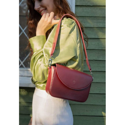 Жіноча шкіряна сумка Molly бордова