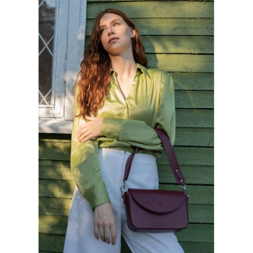 Жіноча шкіряна сумка Molly бордова