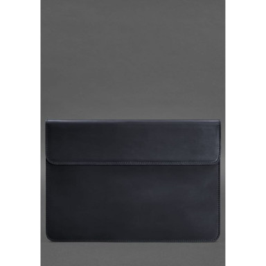 Кожаный чехол-конверт на магнитах для MacBook 15 дюйм Синий Crazy Horse