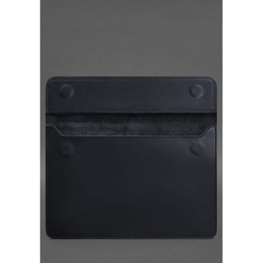 Кожаный чехол-конверт на магнитах для MacBook 15 дюйм Синий Crazy Horse