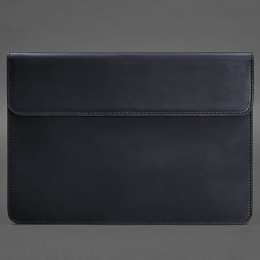 Шкіряний чохол-конверт на магнітах MacBook 15 дюйм Синій Crazy Horse