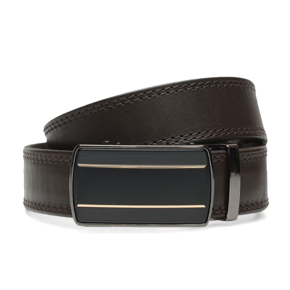Men's leather belt with automatic buckle CV1gnn38-115