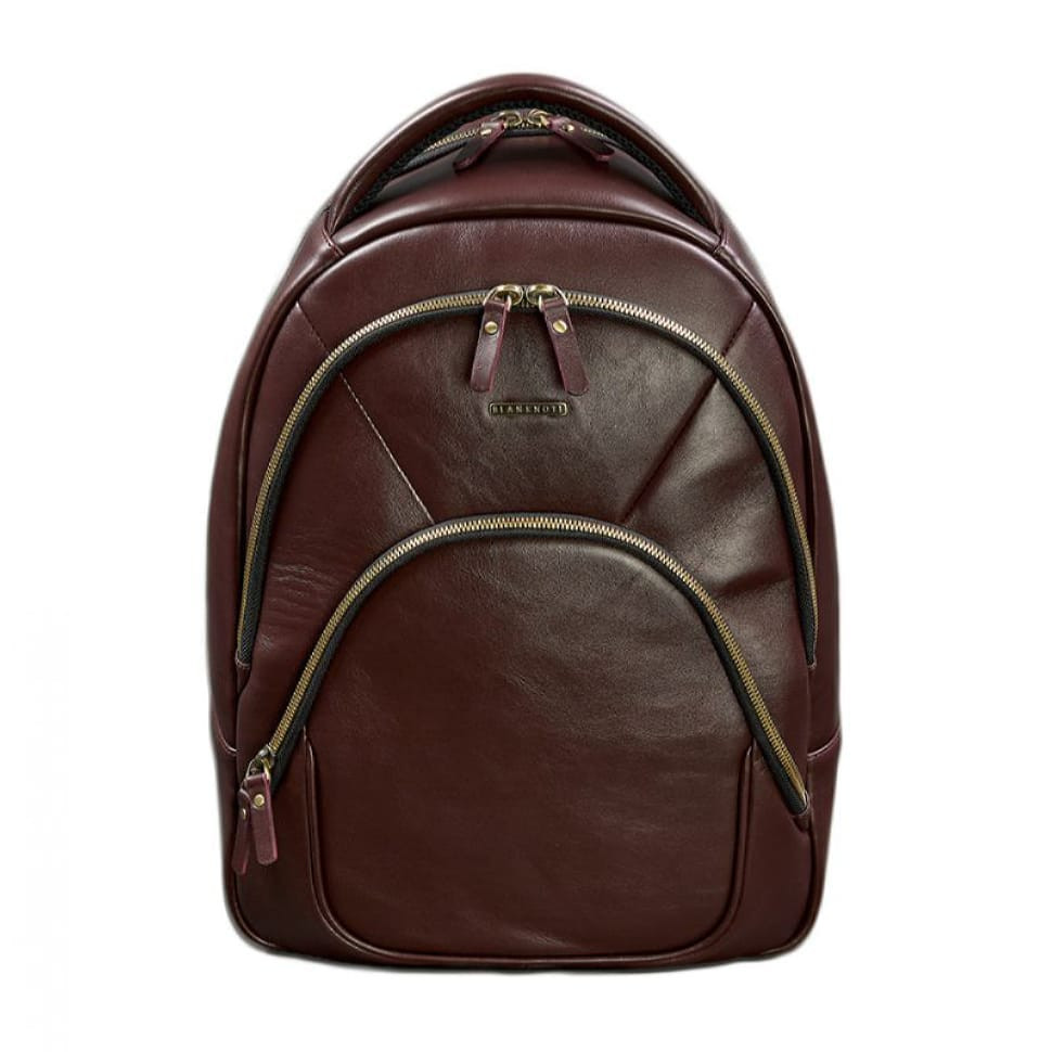 Шкіряний рюкзак бордовий краст