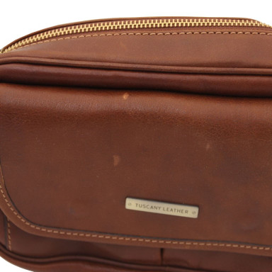 Ivan Leather handy wrist bag for men