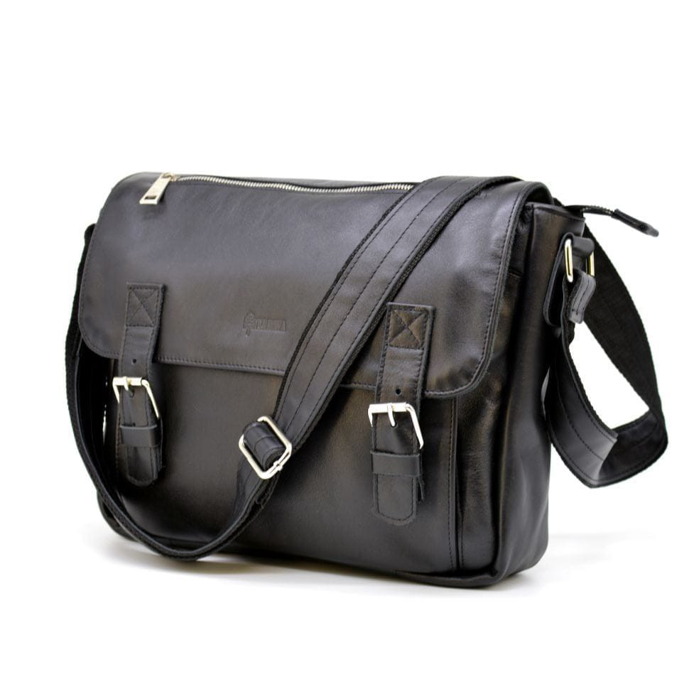 Men's leather shoulder bag from calfskin TARWA, GA-6046-4lx