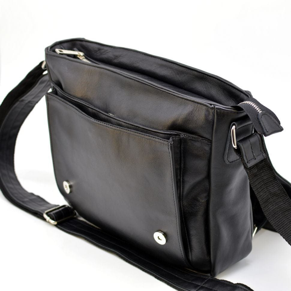 Men's leather shoulder bag from calfskin TARWA, GA-6046-4lx