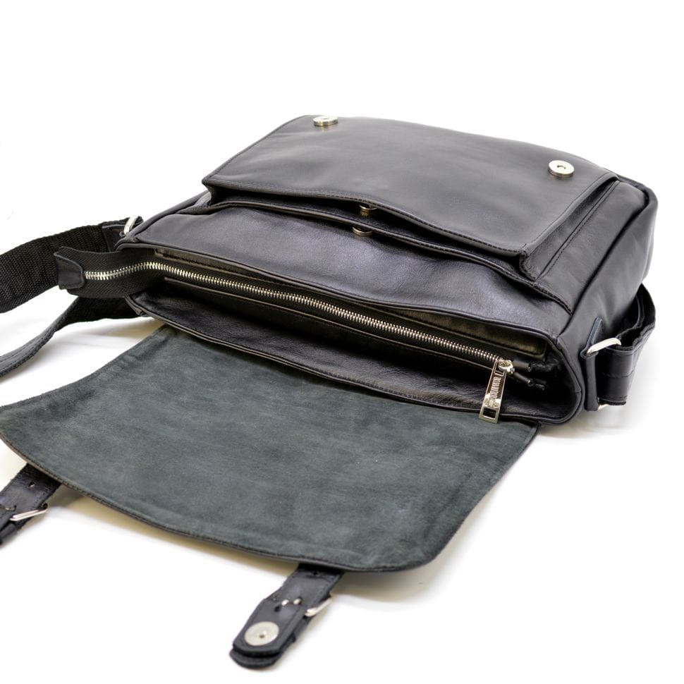Men's leather shoulder bag from calfskin TARWA, GA-6046-4lx