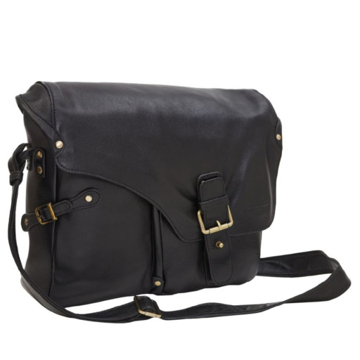 Сумка м'яка шкіряна Tony Bellucci 5087-101 чорний гладкий