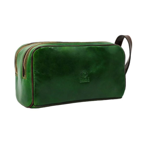 Шкіряна косметичка - All the Kings Men - Зелений колір - Time Resistance 5232101