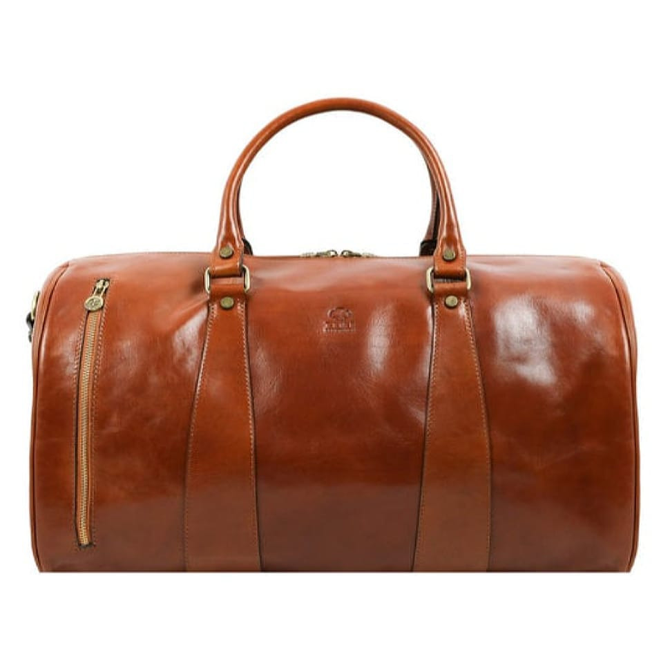 Шкіряна сумка спортивна дорожня - Wise Children - коньячний Time Resistance 5207201