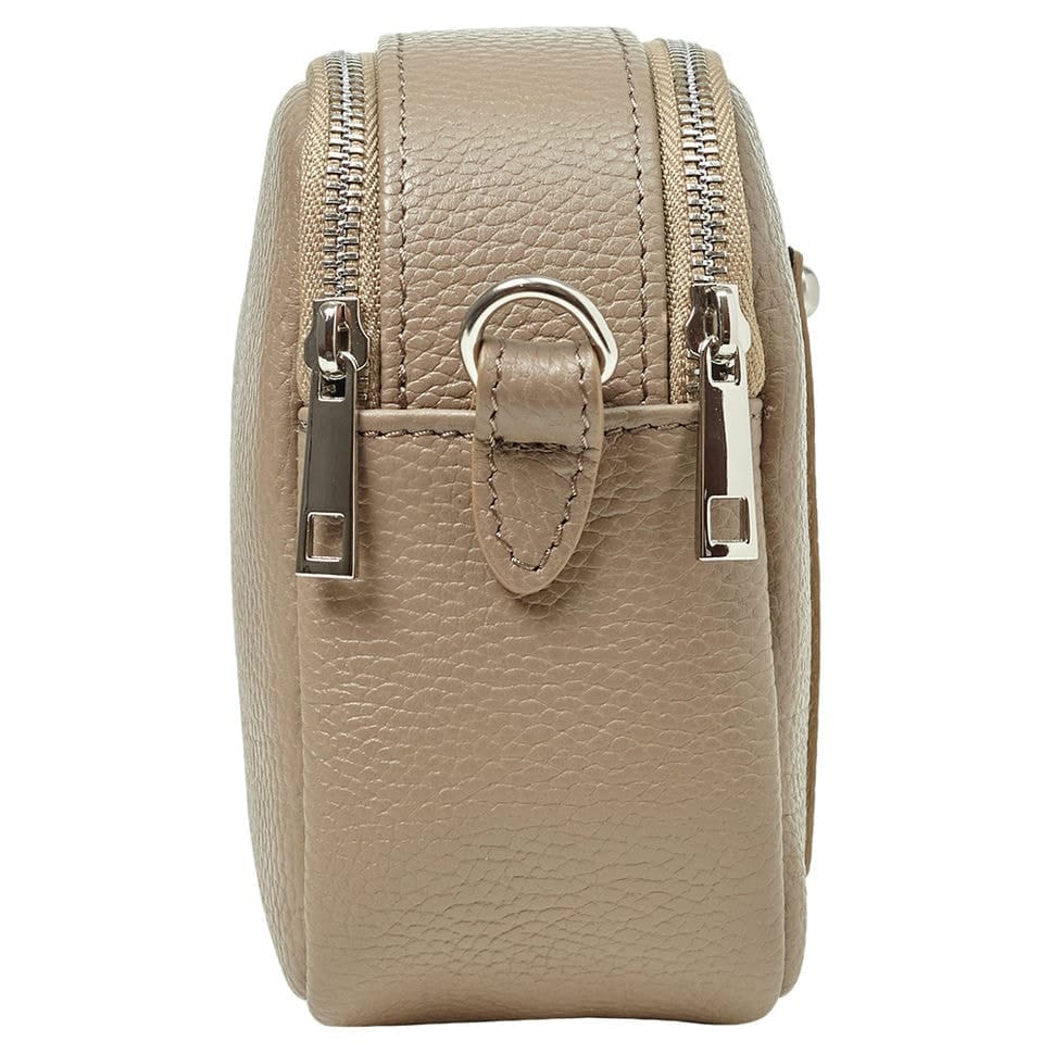 Кожаная женская сумка Virginia Conti Italy - Art02349taupe