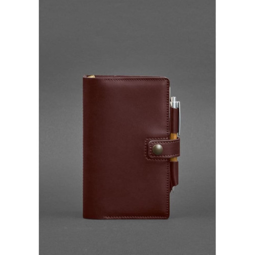 Шкіряний блокнот (Софт-бук) 4.0 бордовий