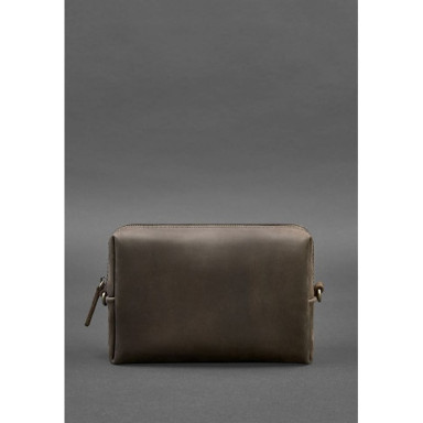 Leather cosmetic bag 3.0 Crazy Horse Dark Brown