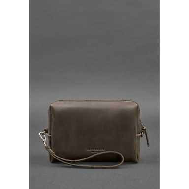Leather cosmetic bag 3.0 Crazy Horse Dark Brown