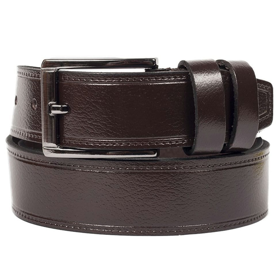 Ремінь шкіряний GRASS класичний 3,5 см 2028-02 коричневий