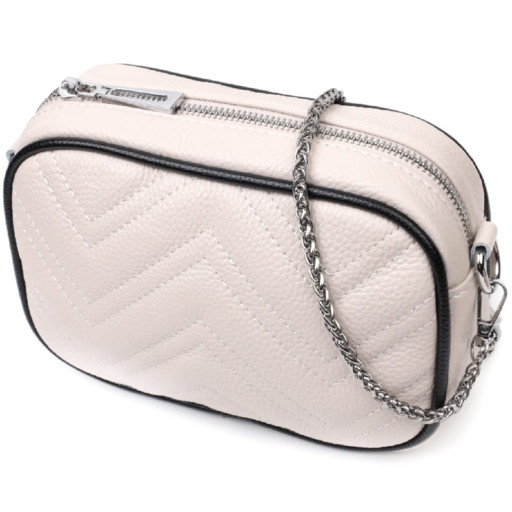 Стильна сумка багет KARYA 20836 шкіряна Бежевий