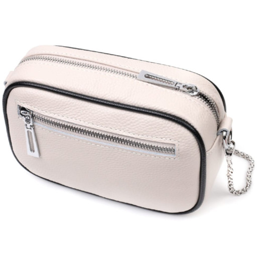 Стильна сумка багет KARYA 20836 шкіряна Бежевий