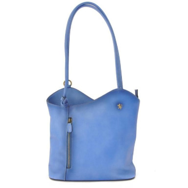 Pratesi BSB465 - Consuma Shoulder Bag in cowhide leather Bruce Sky Blue