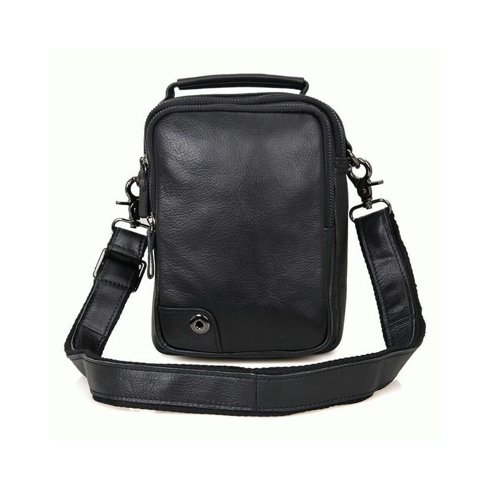 Чоловіча шкіряна сумка через плече BUFFALO BAGS 1007A чорна