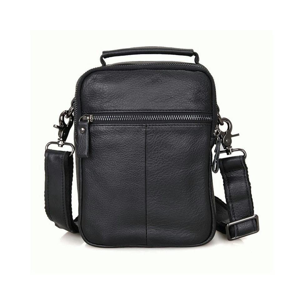 Чоловіча шкіряна сумка через плече BUFFALO BAGS 1007A чорна