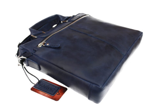 Сумка чоловіча для документів велика шкіряна А4 SULLIVAN 74214 (45) синя