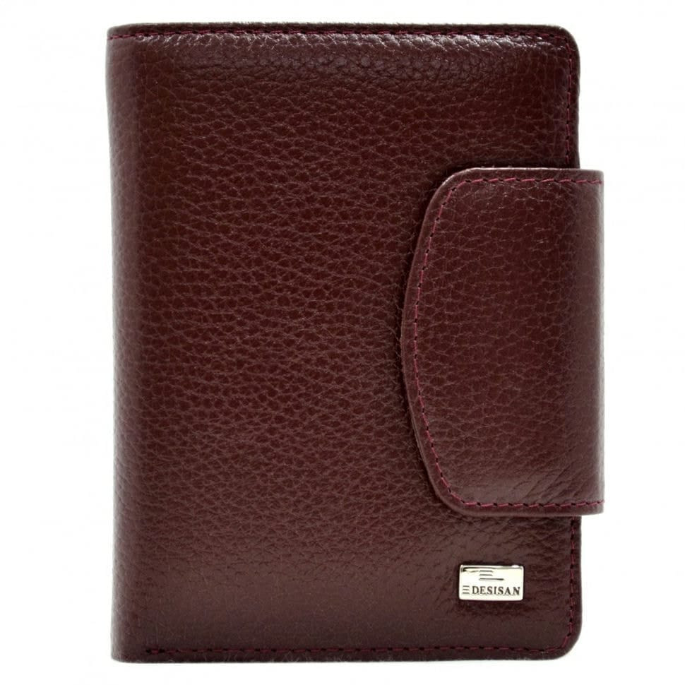 Жіноче шкіряне портмоне Desisan 086-339 бордо флотар