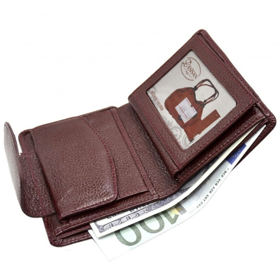 Жіноче шкіряне портмоне Desisan 086-339 бордо флотар