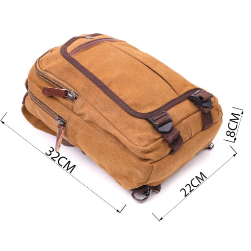 Зручний рюкзак з текстилю 21257 Vintage Коричневий