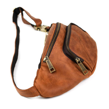 Stylish belt bag from the brand TARWA RB-3079-4lx in crazy horse cognac