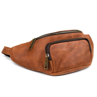 Stylish belt bag from the brand TARWA RB-3079-4lx in crazy horse cognac