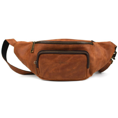 Stylish belt bag from the brand TARWA RB-3079-4lx in crazy horse cognac