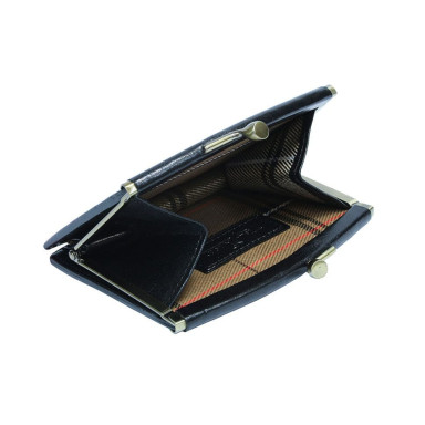 Монетница кожаная Italico 1260 nero чёрный