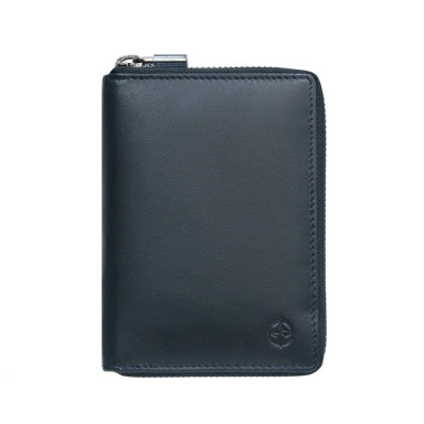 Leather wallet Cortina 5086 navy blue