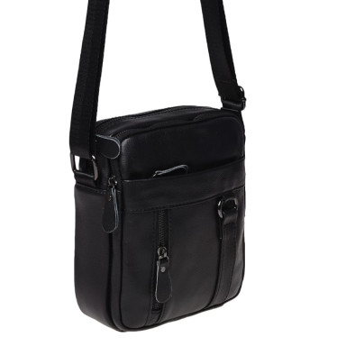 Чоловіча шкіряна сумка Borsa Leather K11169a-black