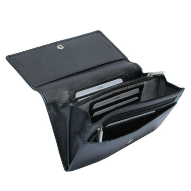 Leather wallet Cortina 5048 nero black